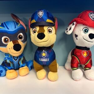 Paw Patrol Plush Trio - Blue, Brown, Red